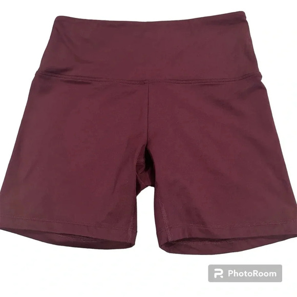 PINK Victoria Secret Cozy Burgundy 5” Inseam Bike Shorts Size Medium - Picture 1 of 9